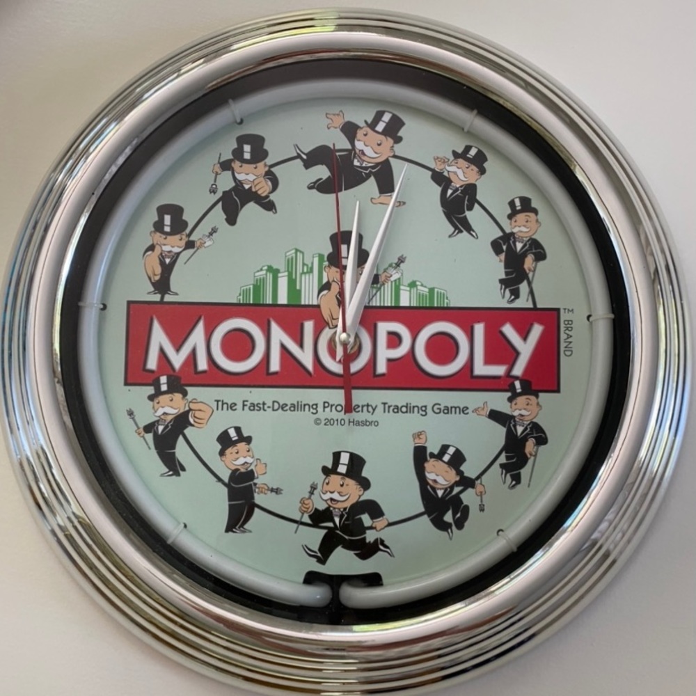 Monopoly wall clock